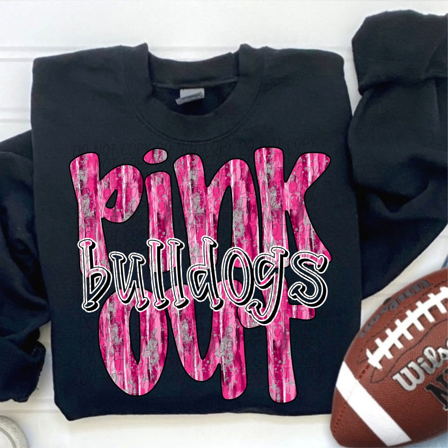 Pink Out Bulldogs Ready to Press Transfer DTF Transfer Sublimation Transfer