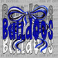 Bulldogs Black Outline Mascot Ready to Press Transfer DTF Transfer Sublimation Transfer