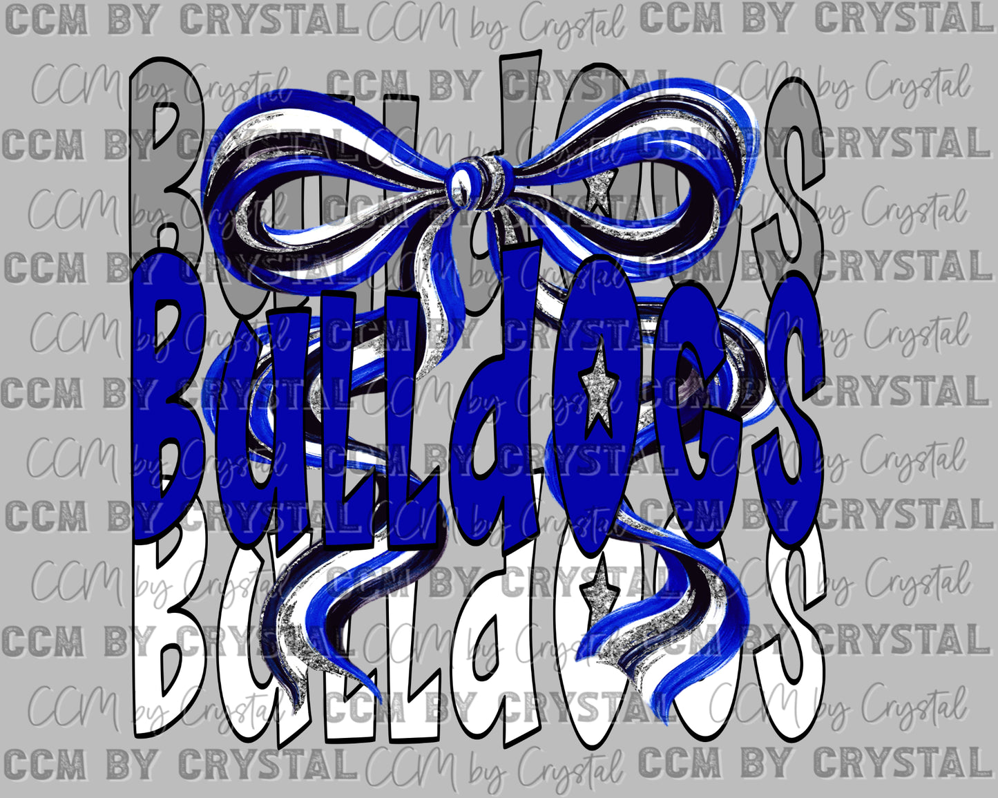 Bulldogs Black Outline Mascot Ready to Press Transfer DTF Transfer Sublimation Transfer