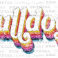 Bulldogs Grunge Distressed Colorful Retro Mascot Ready to Press Transfer