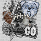 Bulldogs Football Faux Sequins Faux Embroidery Ready to Press Transfer