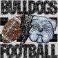 Bulldogs Football Faux Sequins Faux Embroidery Ready to Press Transfer