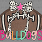 Bulldogs Football Bow Mascot Ready to Press Transfer DTF Transfer Sublimation Transfer