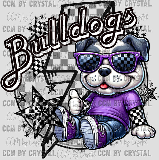 Bulldogs Mascot Ready to Press Transfer DTF Transfer Sublimation Transfer