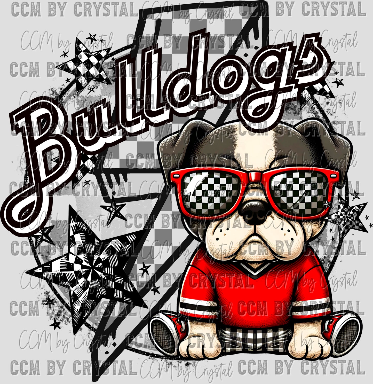 Bulldogs Mascot Ready to Press Transfer DTF Transfer Sublimation Transfer