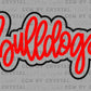 Bulldogs Red Black Ready to Press DTF Transfers Sublimation Transfers