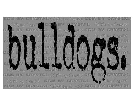 Bulldogs Mascot Ready to Press Transfer DTF Transfer Sublimation Transfer