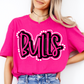 Bulls Doodle Mascot Ready to Press Transfer DTF Transfer Sublimation Transfer