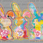Watercolor Bunnies Easter Ready to Press Transfer DTF Transfer Sublimation Transfer