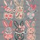 Easter Bunnies Ready to Press Transfer DTF Transfer Sublimation Transfer