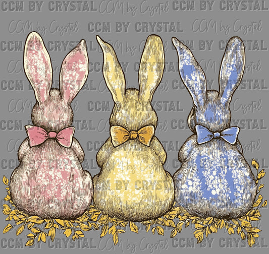 Easter Bunnies Ready to Press Transfer DTF Transfer Sublimation Transfer