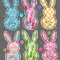 Stacked Easter Bunnies Ready to Press Transfer DTF Transfer Sublimation Transfer