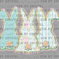 Pastel Bunnies Easter Spring Ready to Press Instant Peel DTF Transfers Sublimation Transfers