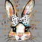 Easter Bunny With Bow Ready to Press Transfer DTF Transfer Sublimation Transfer