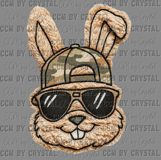 Boy Bunny Faux Fur Easter Ready to Press DTF Transfers Sublimation Transfers