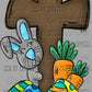 Bunny Cross Easter Eggs Ready to Press Transfer DTF Transfer Sublimation Transfer