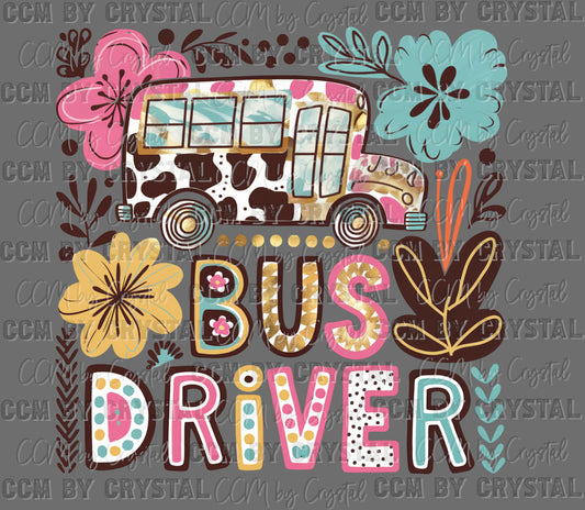 Bus Driver School Ready to Press Transfer DTF Transfer Sublimation Transfer