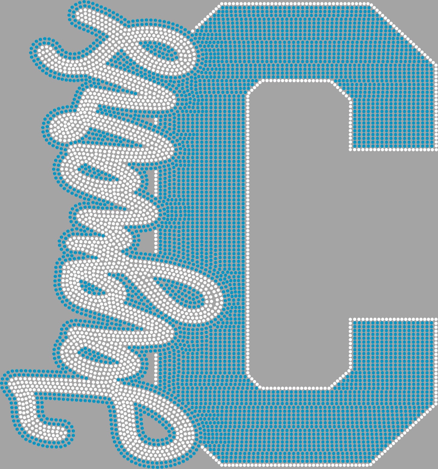 C Jaguars Mascot 11" 2- Color Spangle Transfer