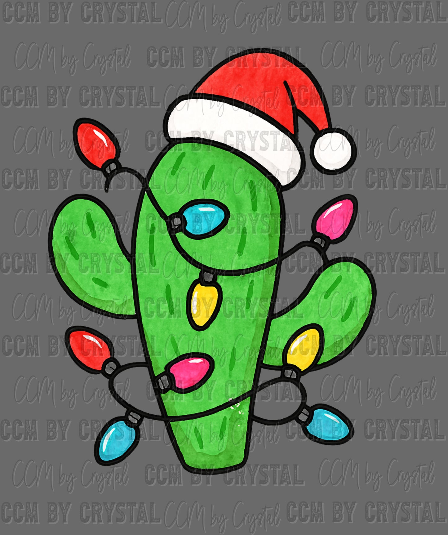 Christmas Cactus Ready to Press Instant Peel DTF Transfers Sublimation Transfers