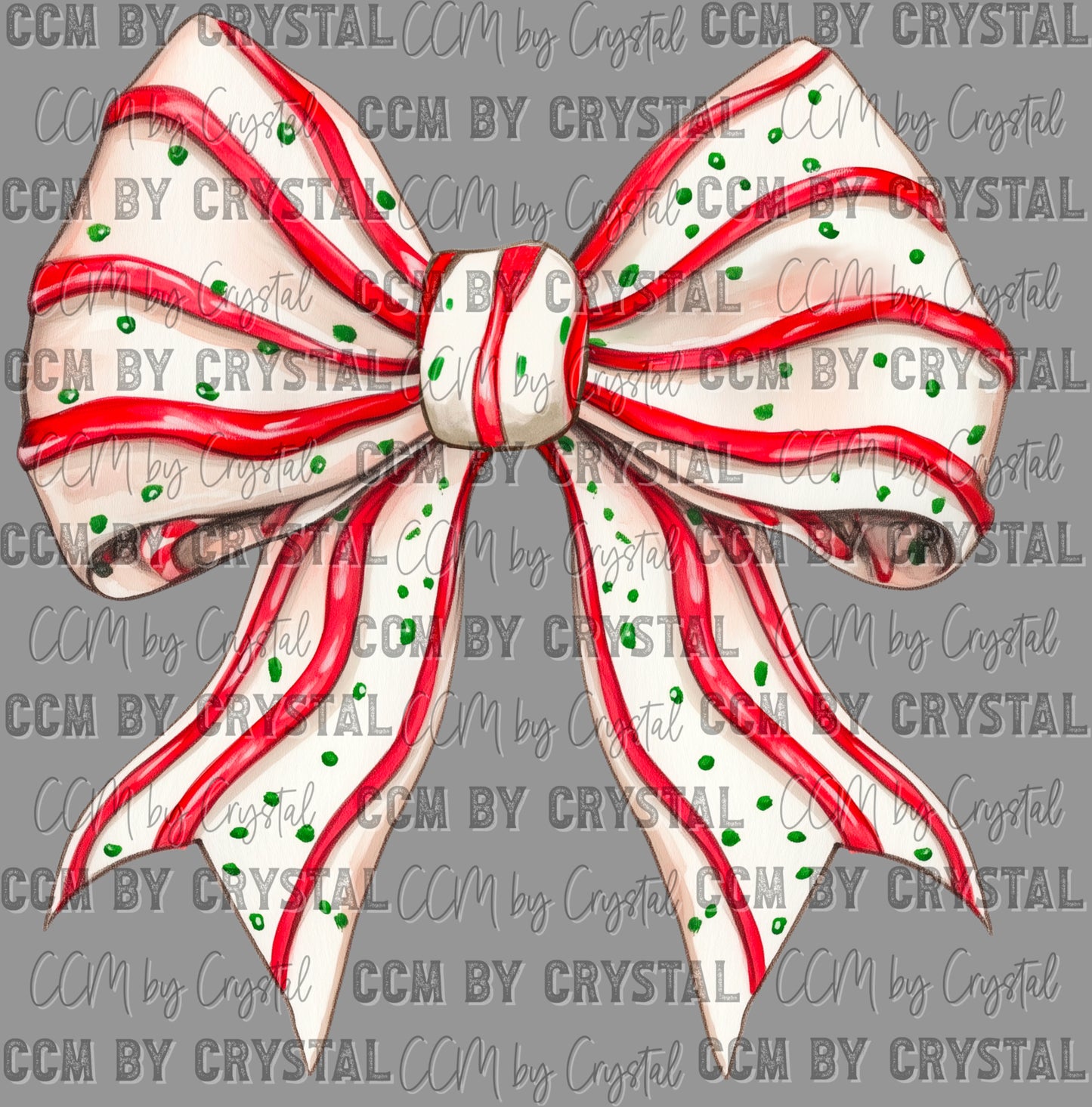 Christmas Cake Bow Ready to Press Transfer DTF Transfer Sublimation Transfer