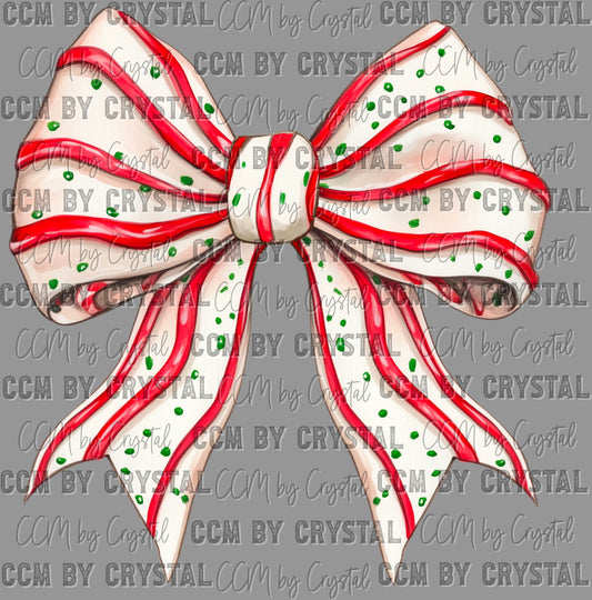 Christmas Cake Bow Ready to Press Transfer DTF Transfer Sublimation Transfer