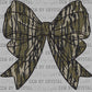 Camo Bow Coquette Ready to Press Transfer DTF Transfer Sublimation Transfer