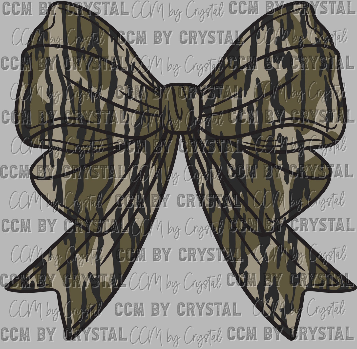 Camo Bow Coquette Ready to Press Transfer DTF Transfer Sublimation Transfer