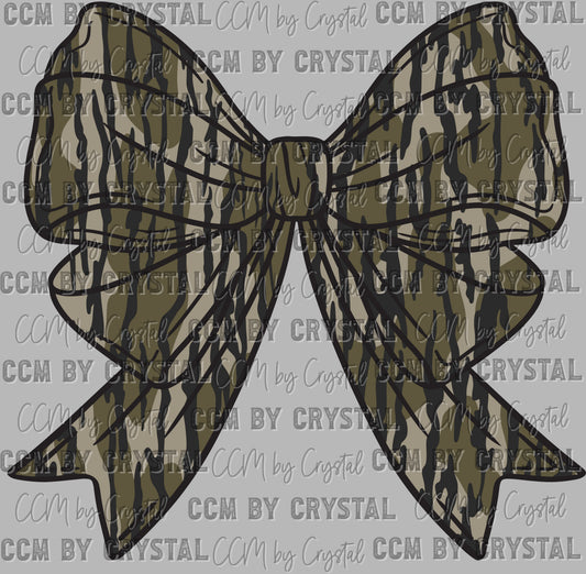 Camo Bow Coquette Ready to Press Transfer DTF Transfer Sublimation Transfer