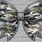 Camo Bow Coquette Ready to Press Transfer DTF Transfer Sublimation Transfer