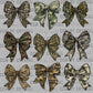Camo Bow Coquette Ready to Press Transfer DTF Transfer Sublimation Transfer