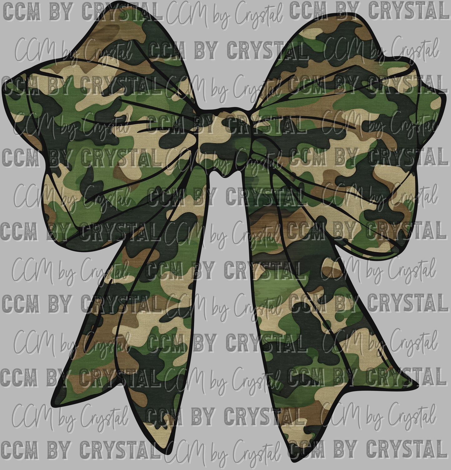 Camo Bow Coquette Ready to Press Transfer DTF Transfer Sublimation Transfer
