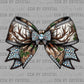 Camo Deer Bow Faux Sequins Ready to Press DTF Transfers Sublimation Transfers