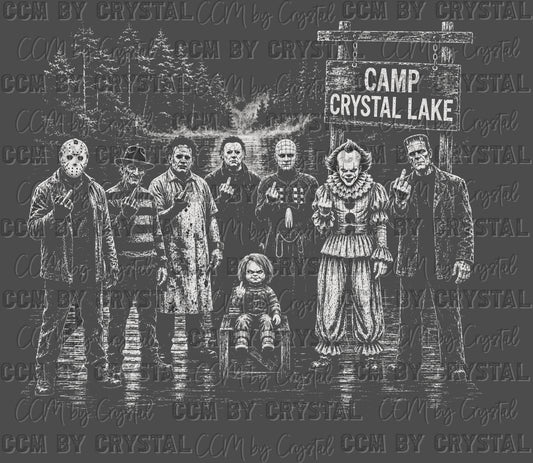 Camp Crystal Horror Characters Halloween Ready to Press DTF Transfers