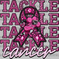 Tackle Cancer Faux Rhinestone Effect Ready to Press Transfer DTF Transfer Sublimation Transfer