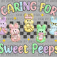 Caring for Sweet Peeps Nurse Ready to Press Transfer DTF Transfer Sublimation Transfer