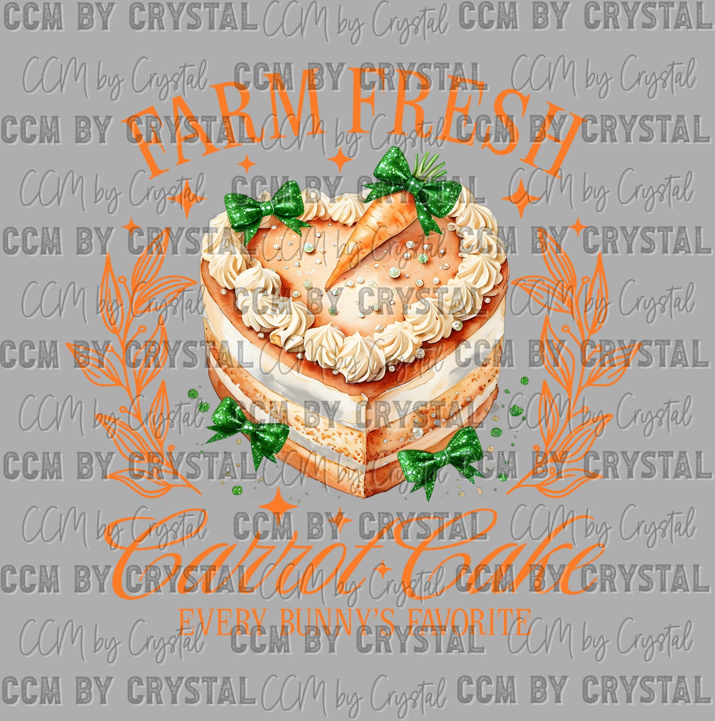 Farm Fresh Carrot Cake Easter Spring Ready to Press DTF Transfers Sublimation Transfers