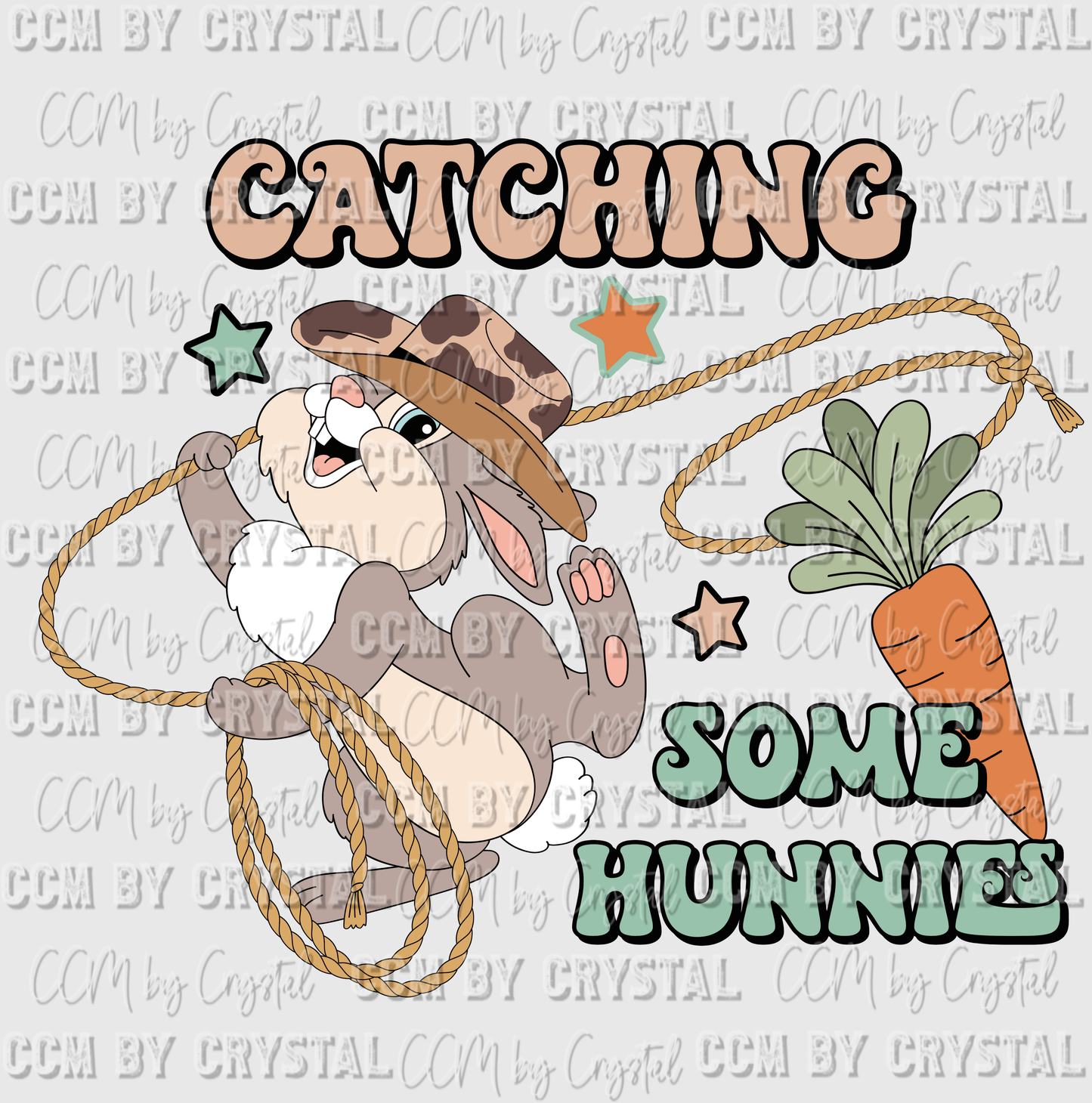 Easter Catching Hunnies  Ready to Press Transfer