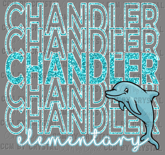 Victoria Chandler Elementary Faux Glitter Ready to Press Transfer DTF Transfer
