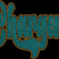 Chargers 2-Color Approximately 11" wide Spangle Transfer