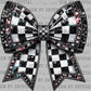 Checkered Bow Faux Sequins Ready to Press Transfer DTF Transfer Sublimation Transfer