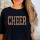 Cheer 2-Color Approximately 11" wide Spangle Transfer