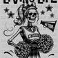 Living Life on the Sidelines Cheer Cheerleader Skellie Skeleton Ready to Press DTF Transfer Sublimation Transfer