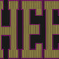 Cheer 2-Color Approximately 11" wide Spangle Transfer