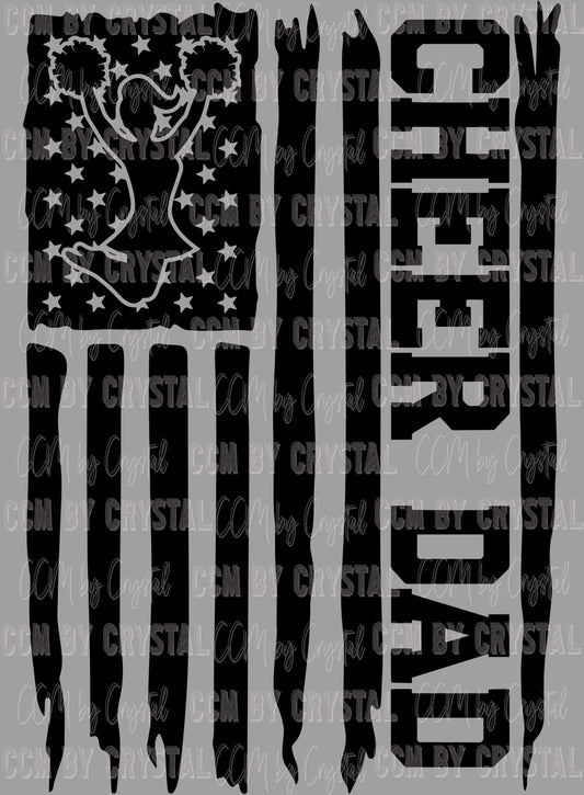 Cheer Dad Flag Ready to Press DTF Transfers Sublimation Transfers