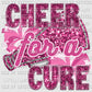 Cheer for a Cure Breast Cancer Awareness Faux Sequins Ready to Press Transfer