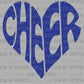 Cheer Heart Ready to Press Transfer DTF Transfer Sublimation Transfer