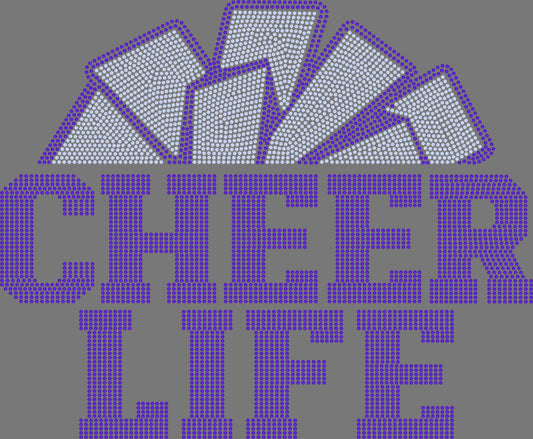 Cheer Life 11" Wide 2- Color Spangle Transfer