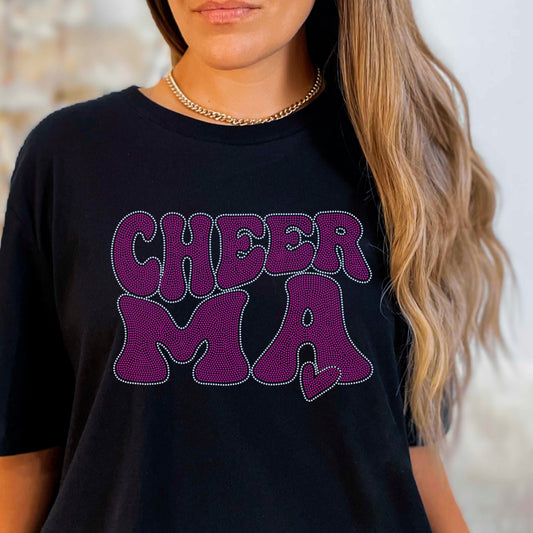 Cheer Ma 11" 2-Color Ready to Press Spangle Transfer Bling Transfer Sparkle Transfer