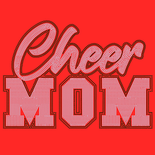 Cheer Mom 2-Color Approximately 11" wide Spangle Transfer