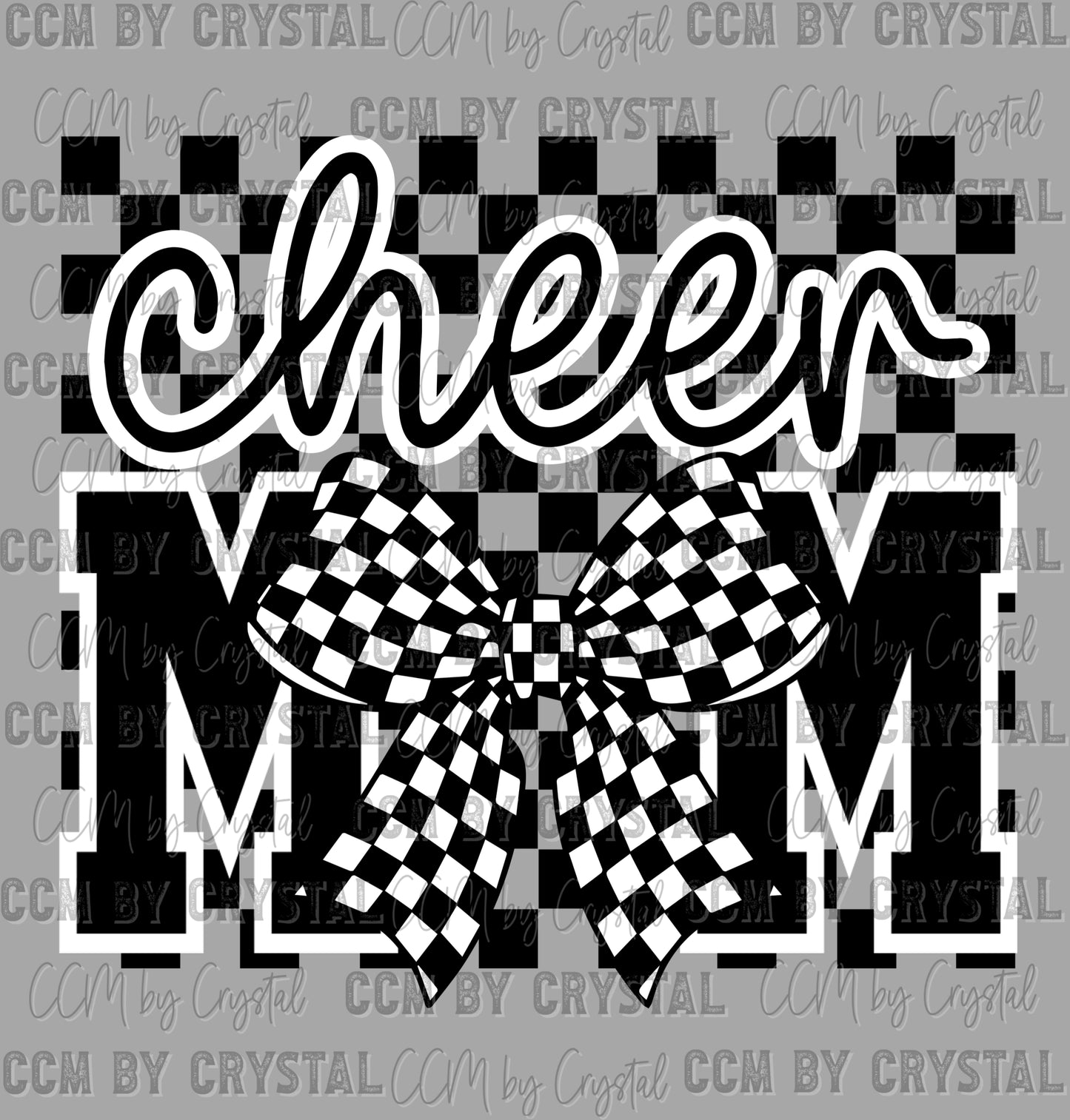 Checkered Cheer Mom Ready to Press DTF Transfers